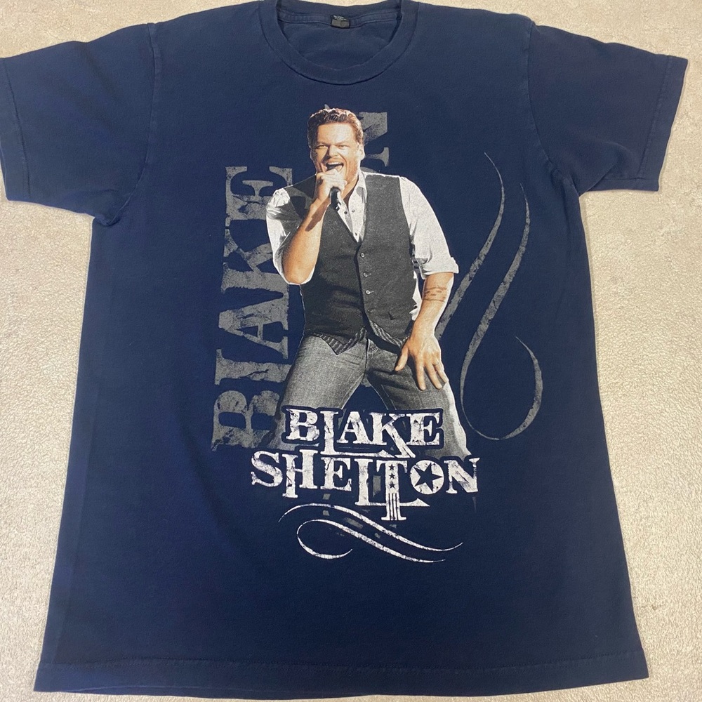 BLAKE SHELTON 2014 CONCERT TOUR T-SHIRT 10 TIMES CRAZIER TOUR COUNTRY THE VOICE
